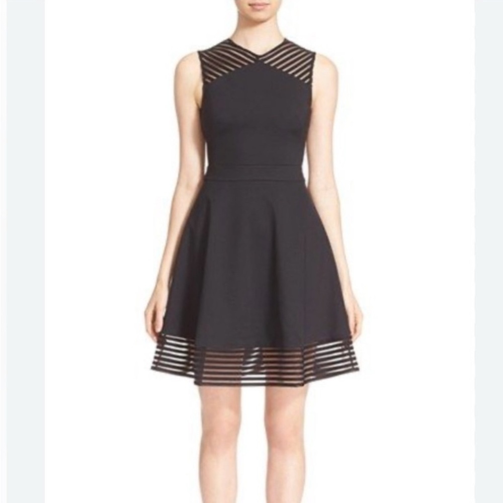 NWOT Ted Baker sz1 us4 sleeveless black dress. Satin lined .